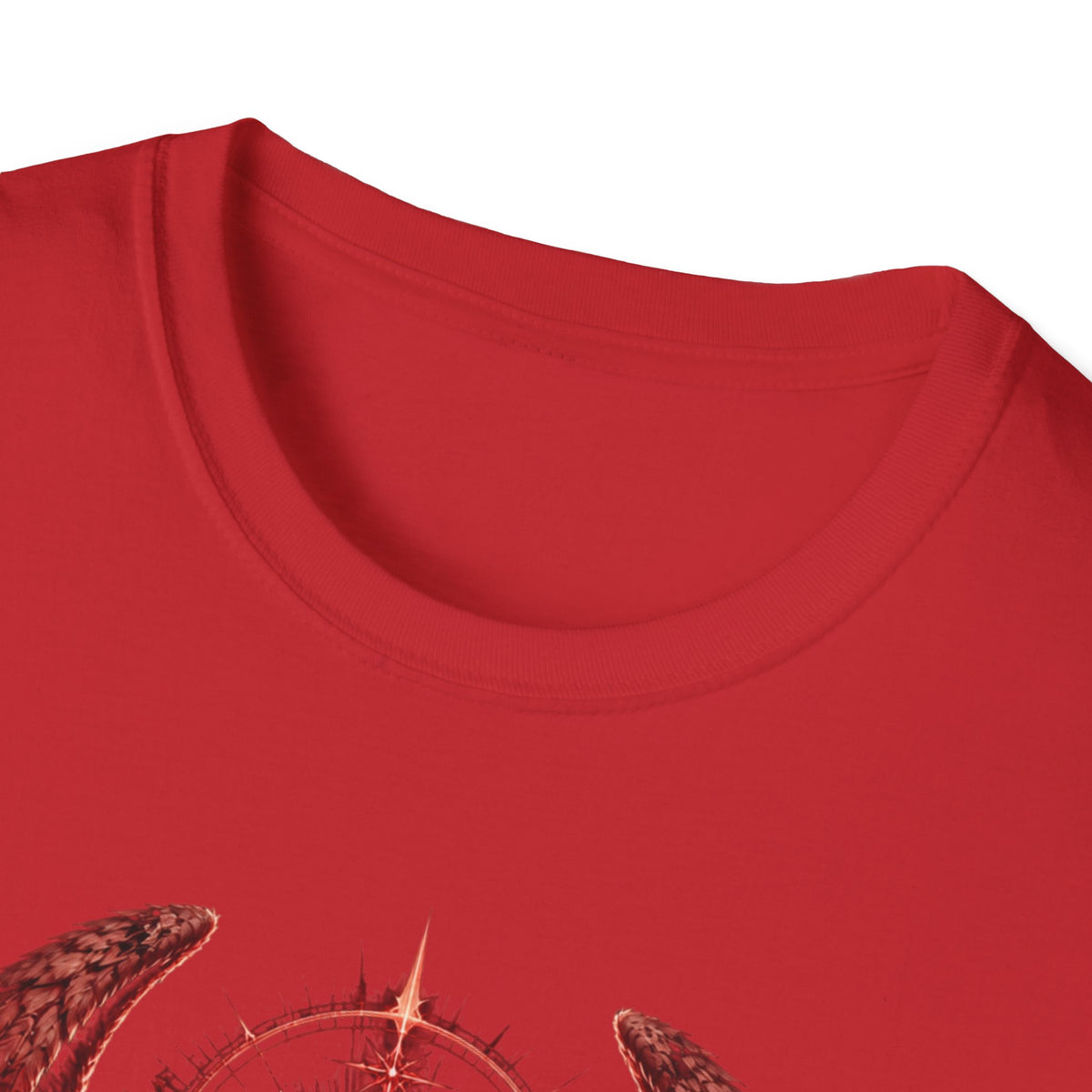 Dark Angel Graphic T‑Shirt – Raven Wings with Halo Design