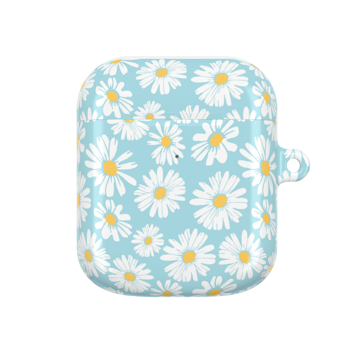Daisy Floral AirPod Case - Blue Cute Protective Earbud Cover