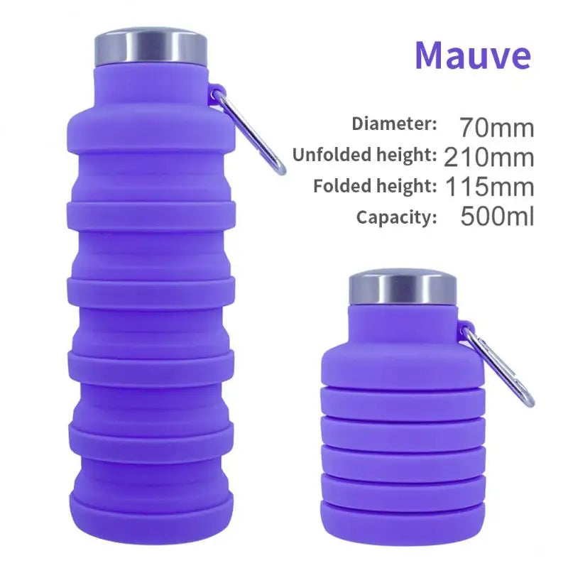 New Portable Silicone Water Bottle Retractable Folding Coffee Bottle Cups E Outdoor Travel Tools Collapsible Sport Bottles