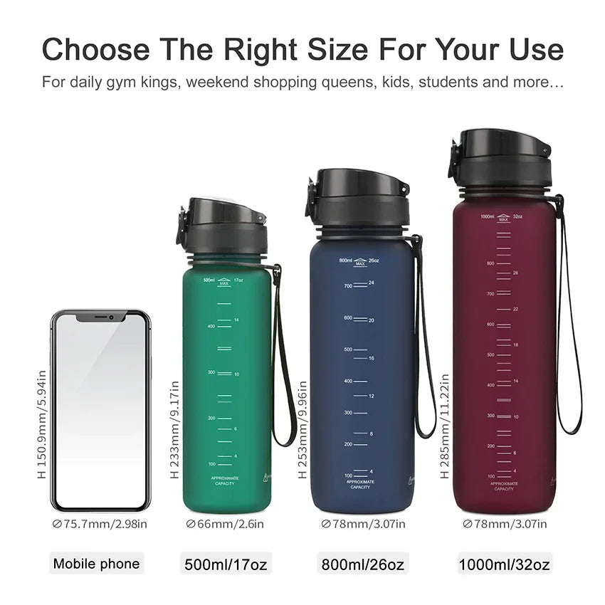 Brand BPA Free Leak Proof Sports Travel Water Bottle High Quality Tour Hiking Portable My Favorite Protein Shaker Drink Bottles