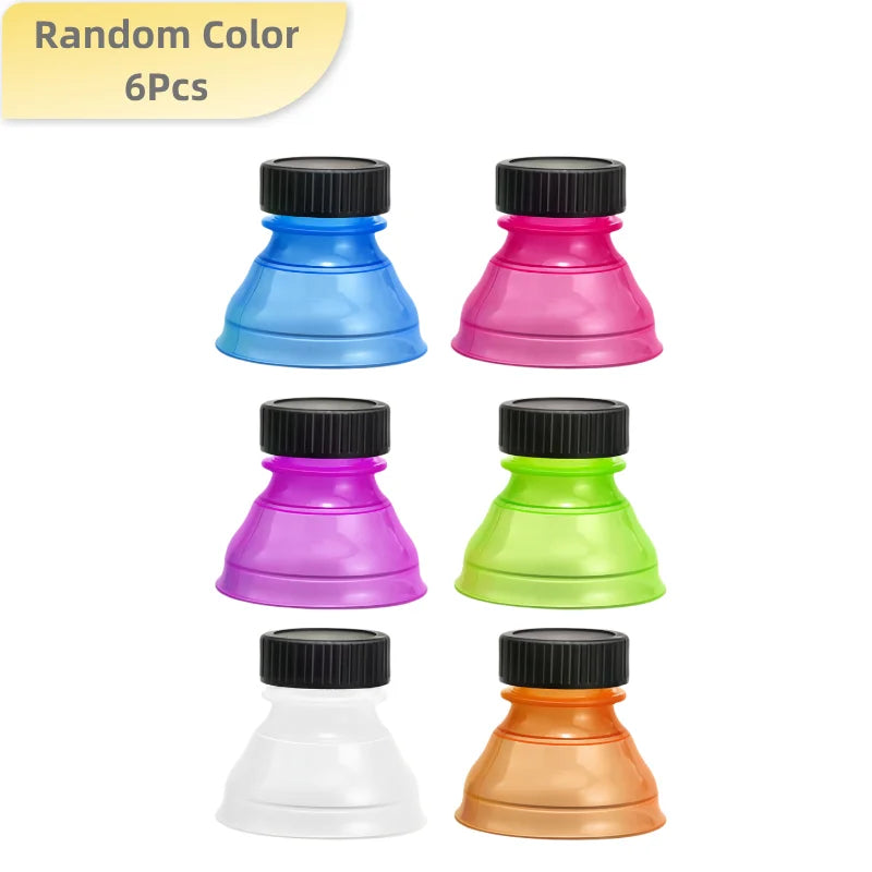 6Pcs/12pcs Reusable Plastic Airtight Lid, Can Protector Caps Cover Bottle Top Soda Saver Cans Dust Cover