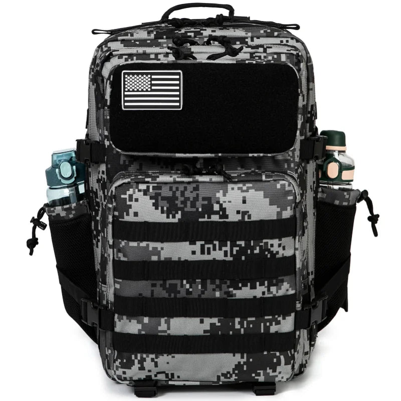 45L Tactical Backpack survival Bag Hunting MOLLE Backpack GYM For Men EDC Outdoor Hiking Rucksack Witch Bottle Holder